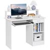 Soberine Scrivania per Computer Bianco per PC Tavolo da Studio con Cassetto Scrittoio