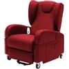 MyVorrei Poltrona Relax 2 Motori Braccioli Estraibili Maniglione Posteriore 4 Ruote Rivestimento Microfibra Dispositivo Medico Classe 1 Jessica