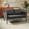 Fabulcozy Divano 2 Posti 120 cm Design Minimalista, Piccolo Divano a 2 Posti Schienale Alto e Tessuto Traspirante Confortevole, Ideale Per Soggiorno(Grigio)