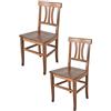 t m c s Tommychairs - Set 2 Sedie Artemisia per cucina bar e sala da pranzo struttura in legno di faggio verniciato color noce chiaro e seduta in legno