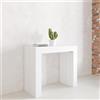 VE.CA.s.r.l. VE.CA-ITALY TAVOLO CONSOLLE KILIKA ALLUNGABILE FINO A 3 MT CUCINA, IN DIVERSE COLORAZIONI, ARREDO CUCINA, ARREDO CASA (Bianco frassinato)