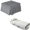 Nuvole di Sonno Kaysa Pouf Letto Pieghevole Reverso Materasso Waterfoam 11cm Ortopedico | Rete Ortopedica, Tessuto Sfoderabile e Lavabile, Salvaspazio per Camera e Soggiorno, Design Moderno, Made in Italy
