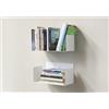 TEEbooks - 2 Mensole da Parete per Libri 30 cm Bianche | Mensole da Muro Design | Design Invisibile e Minimalista | Made in Italy