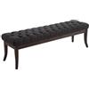 CLP Panca Design Chesterfield Ramses In Tessuto I Panchina Ingresso Capitonné, Telaio Legno Scuro I Panchina Fondo Letto 100 CM, Colore:grigio scuro, Dimensione:150 cm