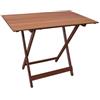 Justmoment Tavolo Pieghevole Rodi 100X60 CM Legno MASSELLO Noce Serie Nut ARREDO Esterno Giardino