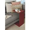D-Segno Tavolino Laterale da Divano in Metallo - Tavolino Salotto Moderno, Design Minimal, Tavolino da letto per pc, Sidetable da lavoro, Made in Italy, dimensioni 38x62x30 cm (Rosso Terracotta)