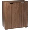 milani home - armadietto 2 ante 75 x 38 x 85 cm, marrone, mobile contenitore bagno cucina soggiorno, truciolare bilaminato, Made in Italy