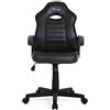 Ranqer Junior Warrior Sedia Gaming Per Bambini 6-12 Anni Ergonomica Regolabile In Altezza Con Telaio Robusto, Base In Nylon, PU Di Alta Qualità, Comfort Per Studio E Gioco In Vari Colori, Nero