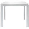 milani home - tavolo da pranzo allungabile 90 x 90-150 cm, bianco, legno