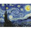 1art1 Vincent Van Gogh Notte Stellata, 1889, 2 Parti Poster Carta da Parati Fotomurale 240x180 cm