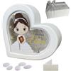 Regalami.Shop Bomboniera Lampada Cresima Bimba Personalizzabile cm 9,5x10 Completa di Scatola, Confetti. Nastro e Bigliettino Personalizzato (Cresima Bimba)