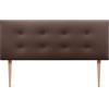 DHOME Testiera in Similpelle o Tessuto AQUALINE Pro con 2 file di Bottoni e Gambe Testiera Imbottita per Letto di Lusso (160x105cm con gambe (Letti 150/160), Similpelle Cioccolato)