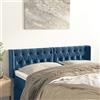 IBUQDDV Testiere Letto Matrimoniale Testiera Letto Matrimoniale Testata Letto Matrimoniale Spalliera Letto Matrimoniale Testiera ad Orecchio Blu Scuro 163x16x78/88 cm in Velluto per Dormitorio Salone