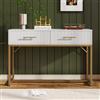 Shye Tavolo da toeletta con 2 cassetti, altezza 75 cm, altezza 75 cm, colore bianco, altezza 100 x 45 cm