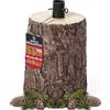BAKAJI Base Supporto Albero di Natale in Resina, Tronco Realistico Natalizio, Riproduzione Fedele alla Realtà Solida Resistente, Attacco Universale 40mm Ganci per Adattamento Altezza (55 cm)