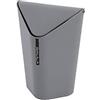 FERIDRAS Pattumiera in Plastica Colorata con Coperchio Basculante Serie Dalila (Grigio)