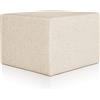 Deshome Pouf poggiapiedi 63x63x44 cm stoffa Idrorepellente: Pouf design moderno per divano soggiorno camera da letto, Puff poggiapiedi, Pouffe salotto Minerva (Beige)