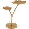 Generisch Ginkgo - Tavolino da caffè a forma di foglia, rotondo, in alluminio, stile barocco, altezza 55 cm