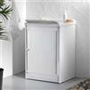 Liberoshopping Mobile lavatoio a serrandina in Pvc Bianco con vasca in resina (60x50 cm)