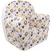 baby idea Babysanity® Poltroncina Bimbi Rivestimento 100% Cotone Sfoderabile Imbottitura Migliorata Poltrona per Bambini Comoda e Leggera Ideale per la Cameretta - Made in Italy - (Lion Friends)