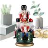 Generico Decorazioni natalizie musicali, carillon vintage | Divertente scatola musicale dello Schiaccianoci | Decorazione di figurine di schiaccianoci colorate rotanti, figurine di schiaccianoci di Natale in s