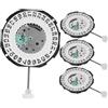 BAZEITFLOW 4pezzi Anello Quadrante Calendario Orologio Leggero Movimento Orologio Sostituzione Compatibile varietà Modelli Design Metallico Liscio e Resistente Accessorio Pratico per Riparazi
