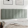 KTHLBRH Cuscino Testiera Grigio Chiaro 140 cm in Velluto Morbido con Imbottitura in Schiuma per Supporto Lombare e Design Pratico per Letti, Ideale per Camera da Letto Moderna