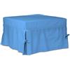AM DESIGN Fodera in Cotone SFODERABILE POUFF Pouf PUF Letto 74x74xH47 cm Rivestimento Made in Italy (Azzurro)