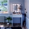 Vicco Tavolo da toeletta Ruben, Bianco, 60 cm con illuminazione a LED, Compatto e salvaspazio - ideale per ambienti piccoli