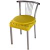 Casatessile Panama Cuscino coprisedia Rotondo con Fascia Elastica - Giallo Oro