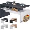 Casaria® Tavolino Salotto da Divano 95x55x50cm Mobiletto Basso in Legno Carico Max 50kg Tavolo Moderno Soggiorno da Caffé da Pranzo Coffe Table Letto
