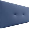 DHOME Testata in Similpelle o Tessuto Acualine Liscio con Bottoni Rivestiti in ALTA GAMMA Testata Letto di Lusso Imbottita Moderna (Similpelle Blu, 110x50cm (Letti 80/90/105))