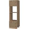 Vicco Mobile cucina microonde R-Line, Rovere artigianale, 60 cm, per la libera combinazione all'interno di sistemi cucina modulari