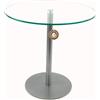 freeroom24 - Tavolino da salotto Ella in argento brillante, Ø 50 cm, diverse altezze (diametro 50 cm, diverse altezze, 70)