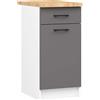 AKORD Cucina componibile con piano di lavoro 82/85x40 cm | Armadio da cucina | Credenze OLIWIA | Spazioso | Robusto | Adatto a ogni design | Per una piccola cucina |Bianco & Grigio Grafite