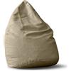Lumaland Poltrona Sacco Luxury Puff Pouf Cuscino Comfortline 120L Riempimento Innovativo Colore Beige