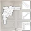 HEXIM Stuccatura in HDPS/PU bianco - Stuccature per quadri Decorazione murale Cornice per immagini - HCR Cornici per modanature (2 pezzi HCR502-2) Stuccatura Cornice per cassettoni Barocco