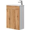 Vicco Set mobili bagno Amadeo, Rovere dorato 50 cm | 2 pezzi · Mobile sottolavabo · Lavabo