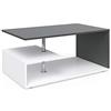 Vicco Tavolino da salotto Guillermo, Bianco/antracite, 91 x 52.6 cm