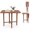 LIFEZEAL Tavolo da Pranzo a 4 Posti, Tavolo da Cucina, Piano Pieghevole, Moderno, Salvaspazio, 90x90cm, Quadrato, con Gambe in Legno Massello, per Soggiorno, Sala, Ristorante, Max 80kg, Marrone