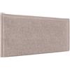 DHOME Testiera in lino naturale con bordo della testiera imbottito Letto moderno TOP TRENDING (Terra, 95cm (Letto 80/90))