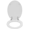MASTERBRICO Copriwater Dolomite Perla Classic - Tavoletta WC Originale Bianco - Sedile WC J104600 con Cerniere in Acciaio Inox