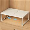 ZGWRYI Mensola Estensibile per Armadio, Ripiano Salvaspazio Cucina,Scaffale Portaoggetti Espandibile per Armadio Acciaio al Carbonio, per Bagno, Cucina(White,L10.6-15in W16.5in H13in)