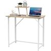OXFENSEE Tavolo pieghevole per computer portatile con supporto per schermo tavolo pieghevole per piccoli spazi, tavolo per computer pieghevole per ufficio, lettura, gioco (legno, 80 x 45 x 75 cm)