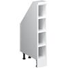 Vicco Mobile sottotetto Rion, Bianco/Bianco | L15 x P46 cm , con 4 scomparti, salvaspazio per soffitti inclinati