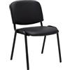Next Day Office Chairs Sedie da ufficio per il giorno successivo ISO impilabile sedia nero vinile nero telaio senza braccioli