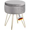 ALBATROS Sgabello con vano portaoggetti Cannes - Sgabello con vano portaoggetti, design moderno, elegante rivestimento in velluto, cassapanca o panca con vano portaoggetti, ideale come poggiapiedi o