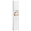 SoBuy Mobile alto Mobile a colonna bagno salvaspazio Colonna Bagno con 2 Armadietti e 1 Vano Aperto 30x30x170cm BZR109-W