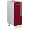Vicco Colonna dispensa cucina R-Line, Rosso lucido, 30 cm