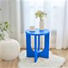 [en.casa] Tavolino Centrale da Salotto Tavolo Basso da Caffè con Piano Rotondo e Gambe Incrociate Tavolino Laterale da Divano 50 x 40 cm Blu Reale